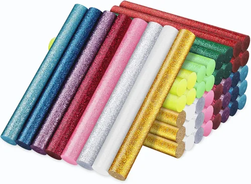 Miniatura 28 de Manarty Barras de pegamento caliente de colores tamaño completo, 48 unidades de 0.43 pulgadas de diámetro x 4 pulgadas de largo, 12 barras