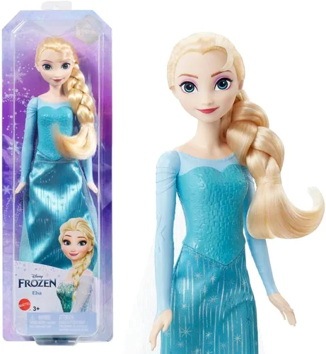 Mattel Muñecas Disney Princess, Muñeca posable de Elsa de moda con ropa y accesorios característicos, juguetes de la película Frozen de Disney
