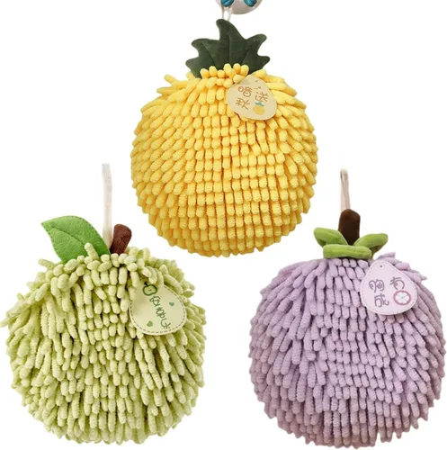 Miniatura 11 de Juego de 3 toallas de mano de felpilla con bucles para colgar, toallas de mano colgantes para baño o cocina, de secado rápido, toalla de baño
