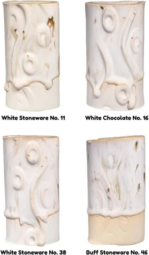 Miniatura 5 de AMACO Potter's Choice Flux PCF-74 River Birch Glossy Cream High Fire Glaze Pint, 16 oz (16.0 fl oz), Cono de fuego medio alto en capas 5-6 (PCF)