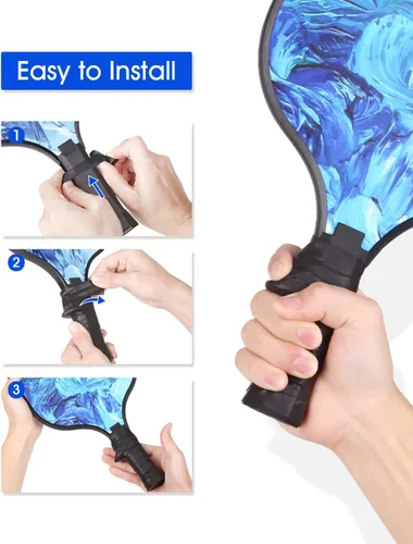 Miniatura 5 de JISHAHS Inserto de agarre para mango de paleta de pickleball, reposapiés ergonómico para un mejor control y agarre consistente, se adapta a