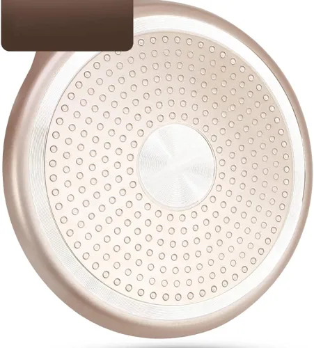 Miniatura 3 de LI-GELISI Sartén de hierro fundido anodizado duro antiadherente con revestimiento antiadherente, sartén redonda para comal, sazonada, 10 pulgadas