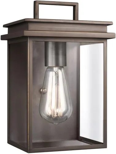 Miniatura 8 de Feiss OL13900PBS Boynton StoneStrong - Farol de pared para iluminación de patio al aire libre, níquel satinado, 1 luz