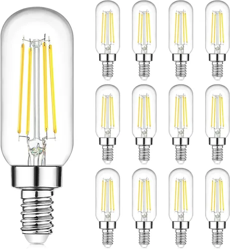 Miniatura 17 de Bombillas LED E12 Edison equivalente a 15 W, candelabro equivalente a 15 W, regulable, 2200 K, ámbar cálido, bombillas LED ámbar T6 ámbar 2 W 150 lm