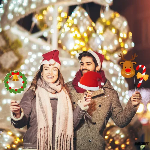 Miniatura 5 de KatchOn, Kit de accesorios para cabina de fotos de Navidad, grande, paquete de 36 Accesorios de fotos de Navidad para fotografía Accesorios
