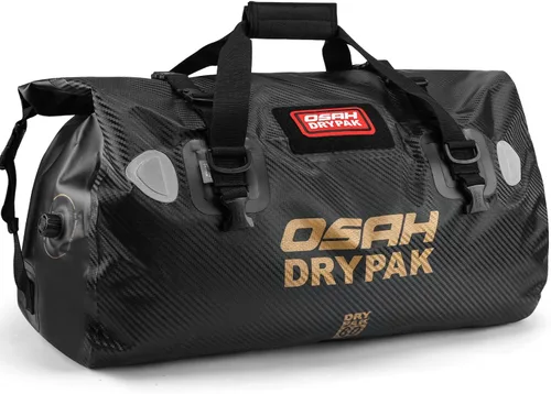 Miniatura 16 de OSAH DRYPAK Bolsa de lona impermeable – Bolsa seca para motocicleta con gran espacio de almacenamiento, bolsas de equipaje impermeables con bolsillo