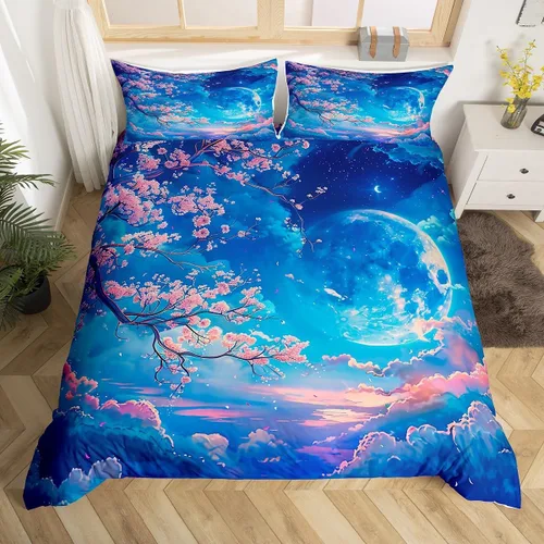 Miniatura 33 de Juego de funda de edredón de elefante bohemio para niños, tamaño individual, juego de ropa de cama de mandala bohemio de 2 piezas para decoración