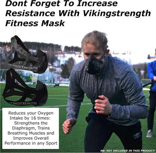 Miniatura 7 de Vikingstrength - Banda Bungee de Resistencia para Entrenamiento de Carrera de 360° (Cintura) para Velocidad, Agilidad Física, Fuerza de Velocidad