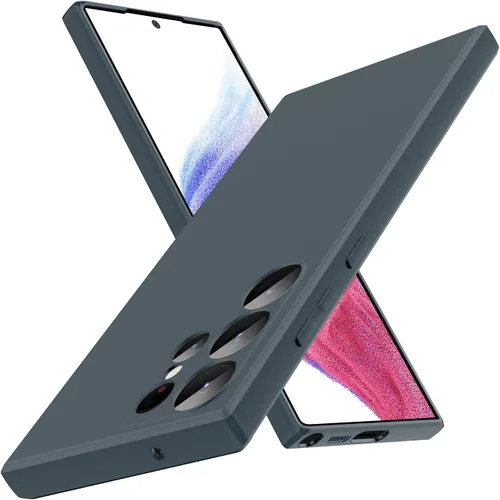 Miniatura 8 de Funda para Samsung Galaxy S22 Ultra, silicona líquida de alta calidad sedosa al tacto, protección de la cámara, forro de microfibra suave Beige