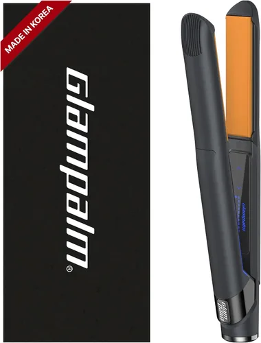 Miniatura 7 de GLAMPALM Plancha para el cabello 0.5" Plancha plana de cerámica infundida con Vita C, la herramienta profesional de salón n.º 1 de Corea