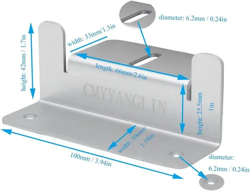 Miniatura 3 de Soportes de montaje en Z para panel solar, con tuercas y pernos, adecuados para paneles solares de 50 W a 150 W en RV, barcos, autocaravanas