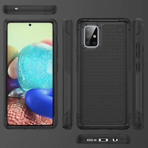 Miniatura 9 de Funda diseñada para Samsung Galaxy A71 5G, funda 2 en 1 regalo de grado militar, protección contra caídas, cubierta resistente de servicio pesado, a