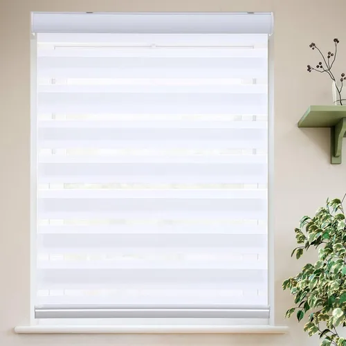 Miniatura 9 de Personalizadas MYshade - Persianas de cebra para ventanas sin cordones, persianas para ventanas con filtro de luz, tratamientos para ventanas
