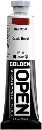 Miniatura 22 de GOLDEN OPEN Acrílicos de secado lento, Siena cruda, tubo de 2 fl oz, Pintura acrílica profesional, semiopaca Tierra de sierra natural