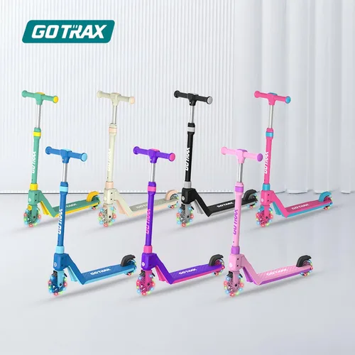 Miniatura 8 de Gotrax K03 - Patinete para niños con ruedas de 5" con luz LED y manillares ajustables, diseño ligero y plataforma antideslizante, carga máxima