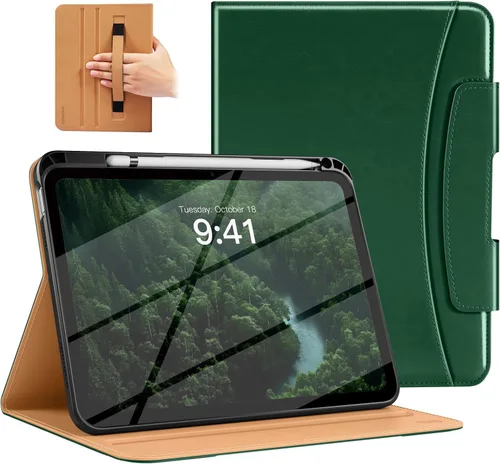 Miniatura 22 de MoKo Funda para iPad A16 de 11 pulgadas, funda para iPad de 11ª/10ª generación (2025/2022) con soporte para lápices y bolsillo, funda con soporte
