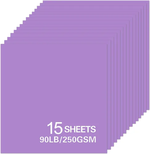 Miniatura 10 de 15 hojas de papel de cartulina negra, cartulina de 12 x 12 pulgadas para Cricut, papel de construcción grueso para hacer tarjetas, álbumes de Negro