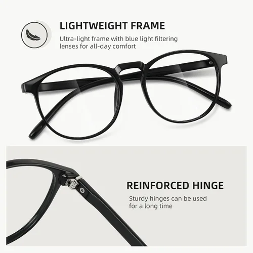 Miniatura 5 de Gafas de luz azul para mujeres y hombres, antifatiga ocular, gafas de bloqueo de luz azul, gafas ligeras retro