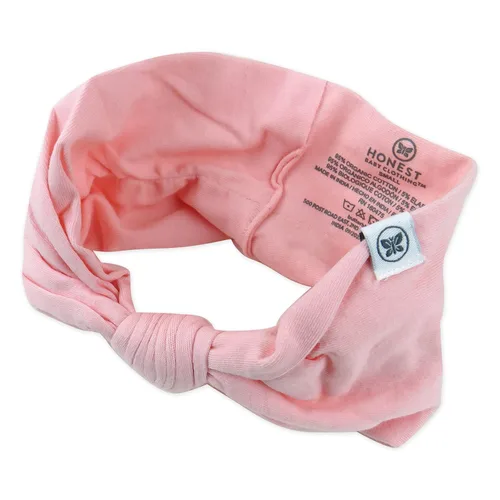 Miniatura 3 de HonestBaby Diademas anudadas de algodón orgánico para niñas, paquete múltiple, paquete de 10 unidades con gemas de arcoíris, rosas, talla M