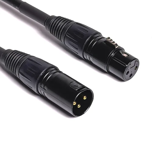 Miniatura 4 de Cable XLR, cable DMX equilibrado, 3 pines macho a hembra, cable de micrófono compatible con altavoces, mezclador, paquete de 2 (1 pie)