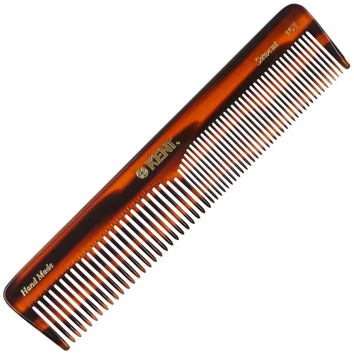 Kent 16T Peine de dientes finos y anchos de tortuga para aseo diario, peine de peinado para todo tipo de cabello, peines desenredantes para cabello