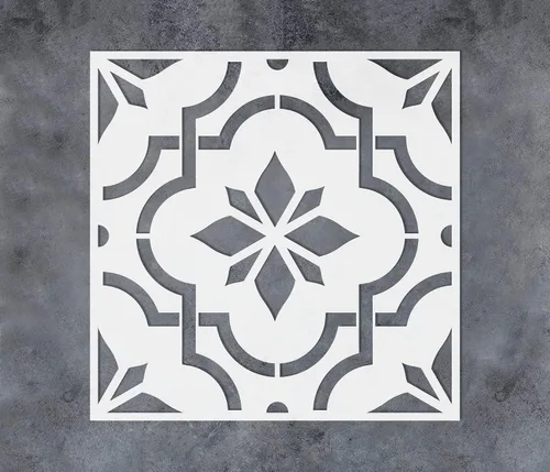 GSS Designs - Plantillas de azulejos reutilizables de 12 x 12 pulgadas, plantillas de pintura cortadas con láser para piso, pared, tela, muebles,
