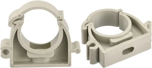 Miniatura 6 de uxcell Clips de abrazaderas de tubo de 0.984 in de diámetro, accesorios de manguera de agua PPR con cerradura para suministro de agua, gris, 12