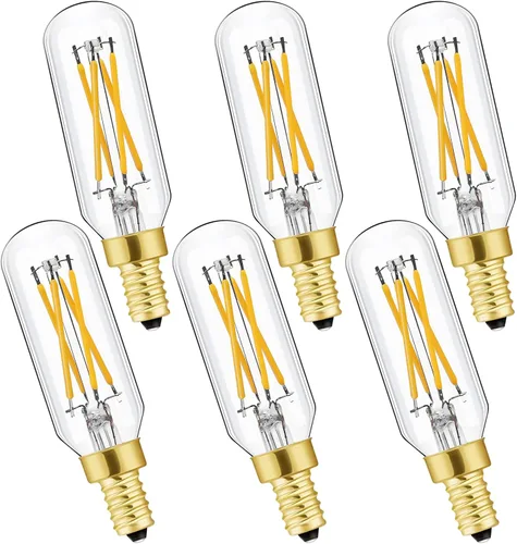 Miniatura 10 de Leools Bombilla LED E12 equivalente a 4 W E12, bombilla de candelabro de 40 W, luz blanca diurna 4000 K, AC120 V, 500 lm, regulable, T6 T6.5 B11, 4