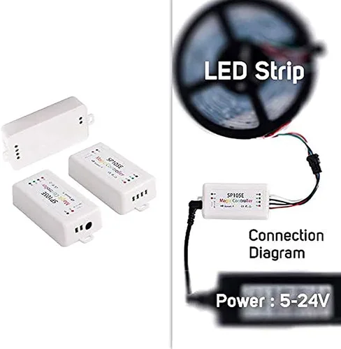 Miniatura 6 de RGBZONE Controlador LED Bluetooth SP105E, control inteligente de aplicación, sincronización de música para WS2811 WS2812B WS2815 WS2813 WS2801