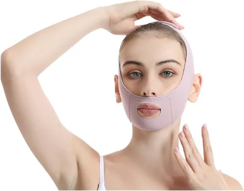 Serena.H New Beauty - Máscara para dormir con forma de V, reutilizable en forma de V, máscara facial en forma de V, máscara de elevación de línea en