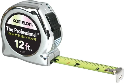Miniatura 8 de Komelon 435HV Cinta métrica profesional de alta visibilidad, 35 pies por 1 pulgada, cromada