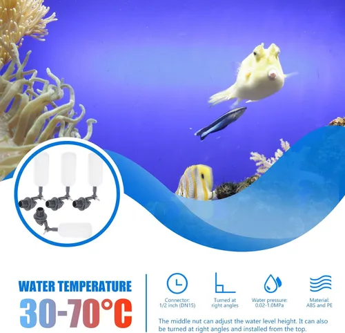 Miniatura 5 de Mini válvula de flotador de 7.08 pulgadas, control automático de nivel de agua con tuerca ajustable para humidificador, máquina de hielo de acuario