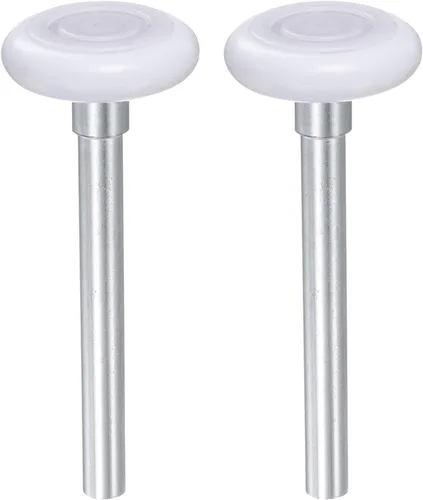 Miniatura 11 de uxcell 2 rodillos de nailon para puerta de garaje de 1.8 pulgadas para pista de garaje de 2 pulgadas, ruedas de puerta de garaje silenciosas