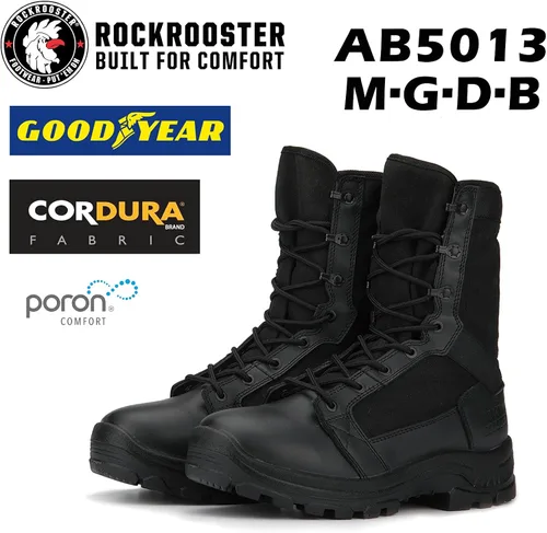 Miniatura 4 de ROCKROOSTER MGDB Tactical Boots for men 8 inch XX-wide Soft Toe Comfortable Anti-Fatigue Tech Durable Quick Dry Ankle Support Combat BootsAB5010