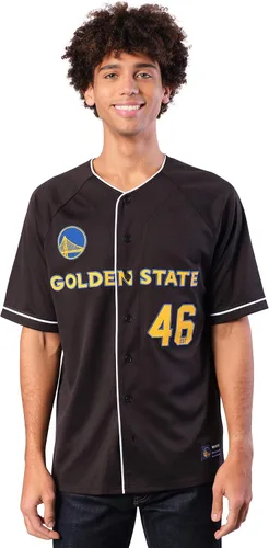 Miniatura 11 de Ultra Game Camiseta de béisbol oficial de la NBA con botones y botones para hombre Negro 23