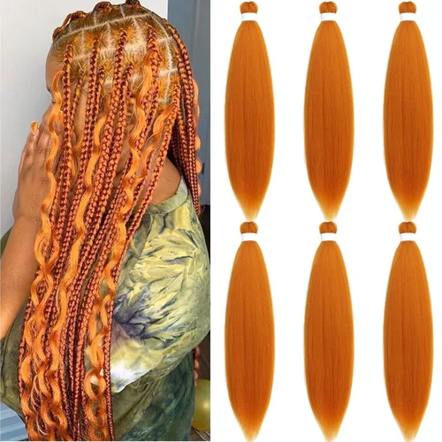 Miniatura 10 de Black Braiding Hair Pre Stretched 16 Inch Black Hair Extensions For Braiding Hypoallergenic Pre-stretched Braiding Hair Natural Knotless Crochet