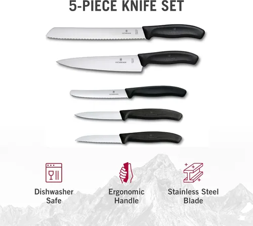 Miniatura 5 de Victorinox Swiss Classic - Juego de cocina – Incluye cuchillos de pelar, cuchillo de trinchar, cuchillo de pan y más – Accesorios de cocina premium