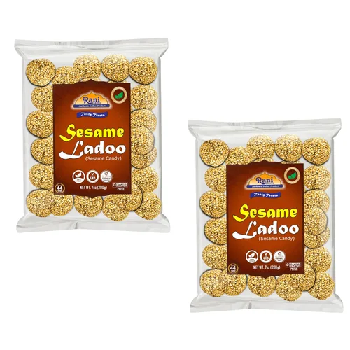 Miniatura 12 de Rani Peanut Ladoo (caramelo frágil de maní redondo) 7 onzas (7.05 oz) ~ Todo natural Vegano Sin colores Apto para gluten Kosher Origen