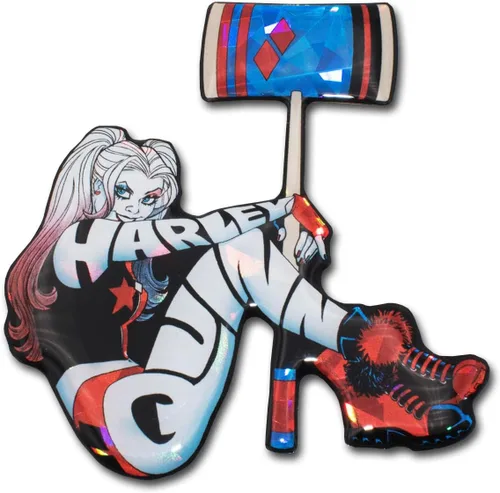 Elektroplate Calcomanía Reflectante Abombada con Licencia Oficial de DC Comics Harley Quinn para Automóvil (3.1" x 2.7" pulgadas) Adhesivo 3D