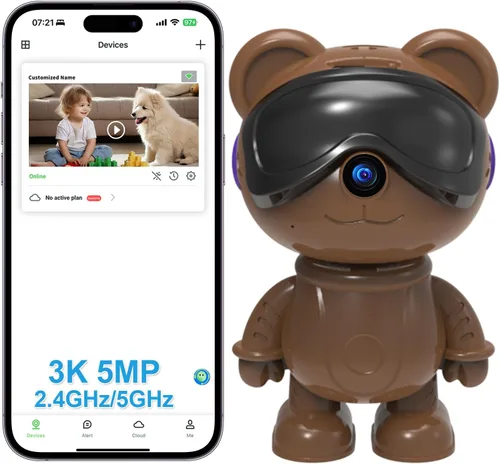 Miniatura 12 de Cámara de seguridad interior 3K 5MP para el hogar - Lindo monitor de bebé y cámara para mascotas, WiFi 2.4/5G, detección de humanos y mascotas