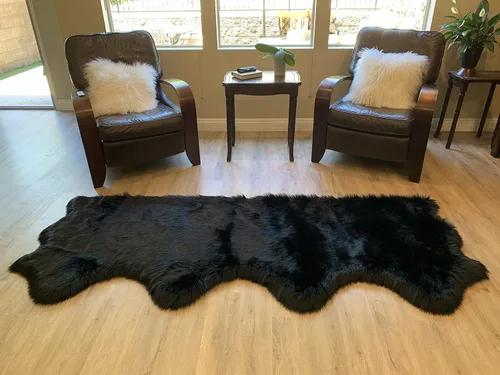 Miniatura 88 de LAMBZY Alfombra de pelo de oveja sintética, hipoalergénica, súper suave, sedosa para sala de estar, habitación de los niños, sofá
