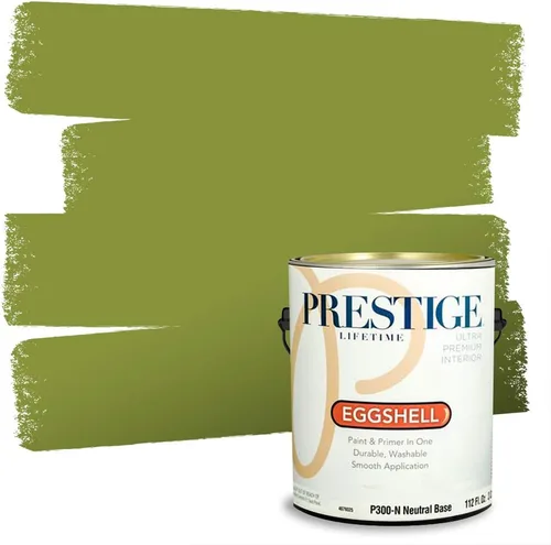Miniatura 228 de PRESTIGE Pinturas Pintura interior e imprimación en uno, 1 galón, cáscara de huevo, aventura