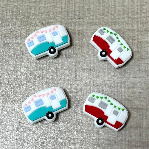 Miniatura 7 de SPANSEE 4 piezas de tapas de extremo en forma de camper para agujas de tejer, tapones para agujas de tejer, tapones para puntadas, protectores
