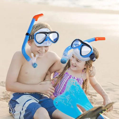 Miniatura 6 de GreenLF Kids Snorkel Set, Anti-Fog Snorkeling Mask with Nose Covers for Youth Junior Child, Boys & Girls Age 5-12, Semi-Dry Diving Scuba Swimming