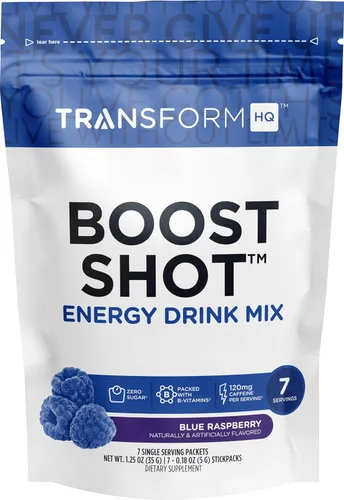Miniatura 6 de TransformHQ Boost Shot - Paquetes de bebida en polvo, piña colada, paquete de 7, suplementos energéticos para mujeres y hombres, con cafeína