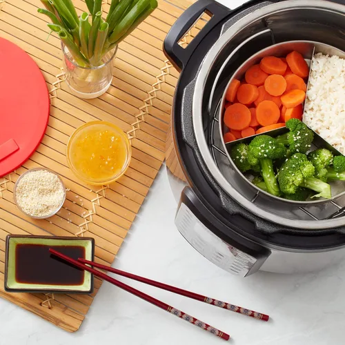 Miniatura 9 de Instant Pot Sartén antiadherente redonda oficial con tapa y divisor extraíble, multiusos, resistente, apta para lavavajillas, apta para horno, 7
