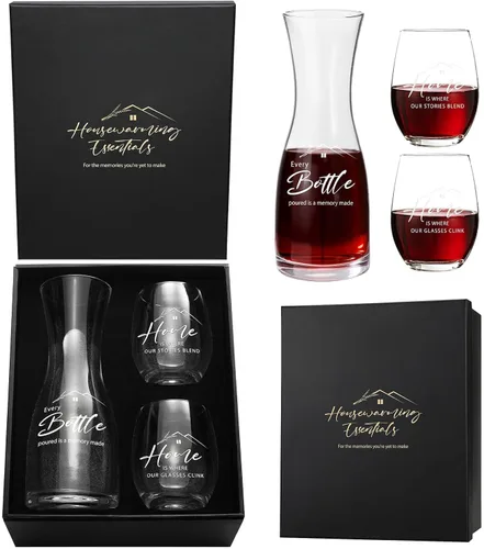 Miniatura 14 de AW BRIDAL Copas de vino Mr and Mrs Regalos de boda para parejas 2026, regalo de compromiso para parejas recién comprometidas, regalos de despedida
