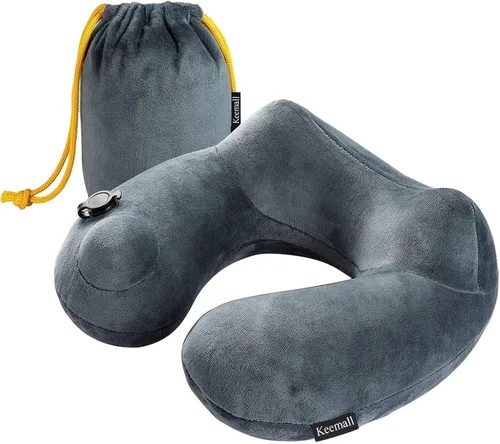 Miniatura 11 de Keemall Almohada de Cuello de Coche Inflable, Almohada de Reposacabezas de Coche Inflable Suave para Asiento de Conducción con Correa Ajustable