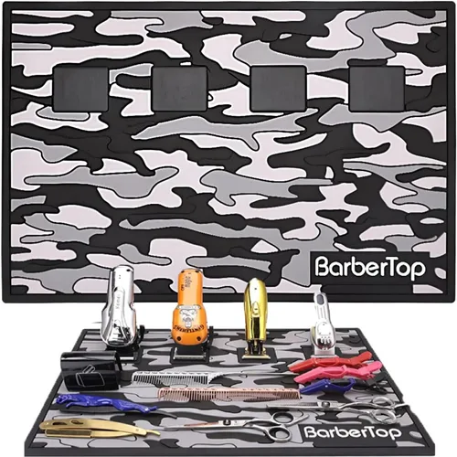 Alfombrillas magnéticas de peluquería, antideslizante y flexible para tijeras, tapete de salón de belleza, herramientas de silicona resistente al