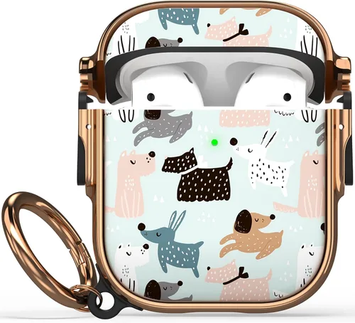 Miniatura 54 de Maxjoy Funda para AirPods 3 con cerradura, bonita funda protectora rígida para AirPod 3 de tercera generación para mujeres y hombres con llavero
